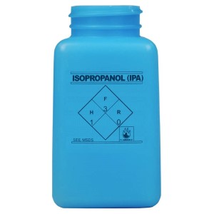 BOTTLE ONLY\, BLUE\, DURASTATIC HDPE\, 6 OZ\, IPA PRINTED